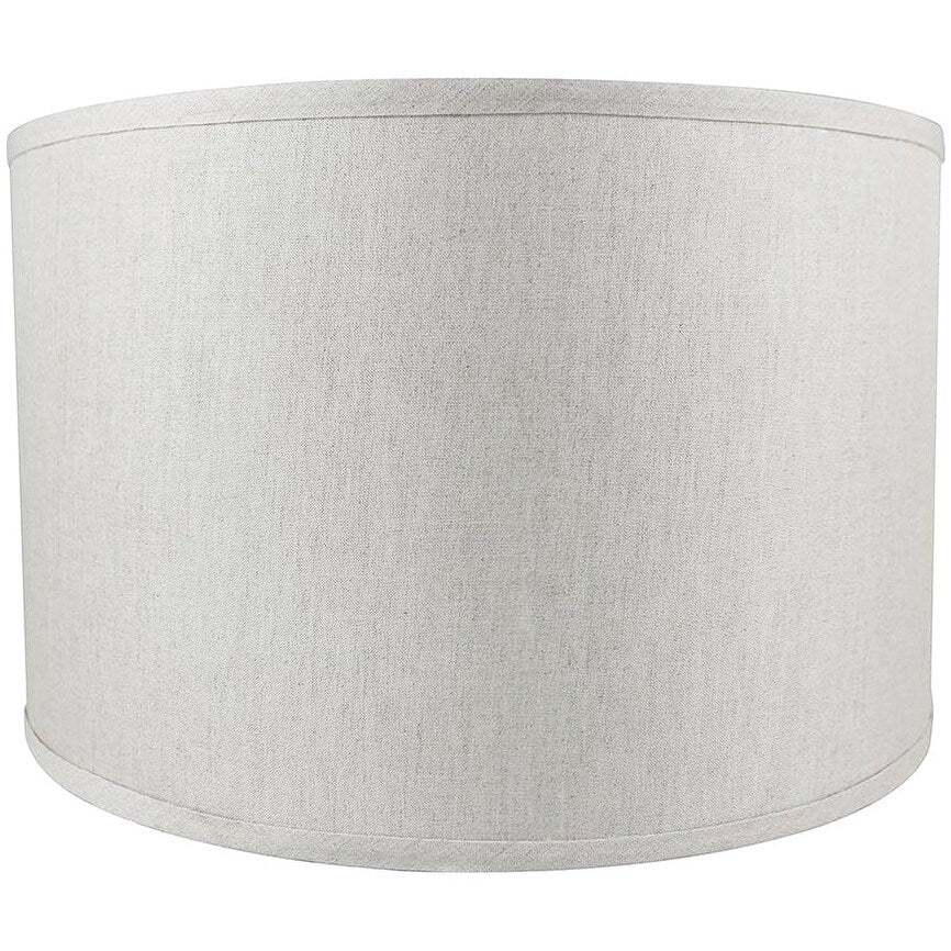 Abat-jour tambour classique en lin lisse, taille inférieure : 8 à 16