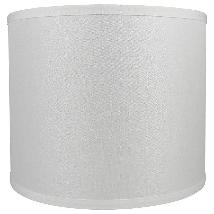 Abat-jour tambour classique en lin lisse, taille inférieure : 8 à 16