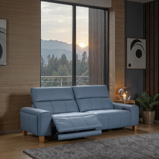 Canapé inclinable électrique Alea Zero Gravity de Classic Home en cuir rembourré