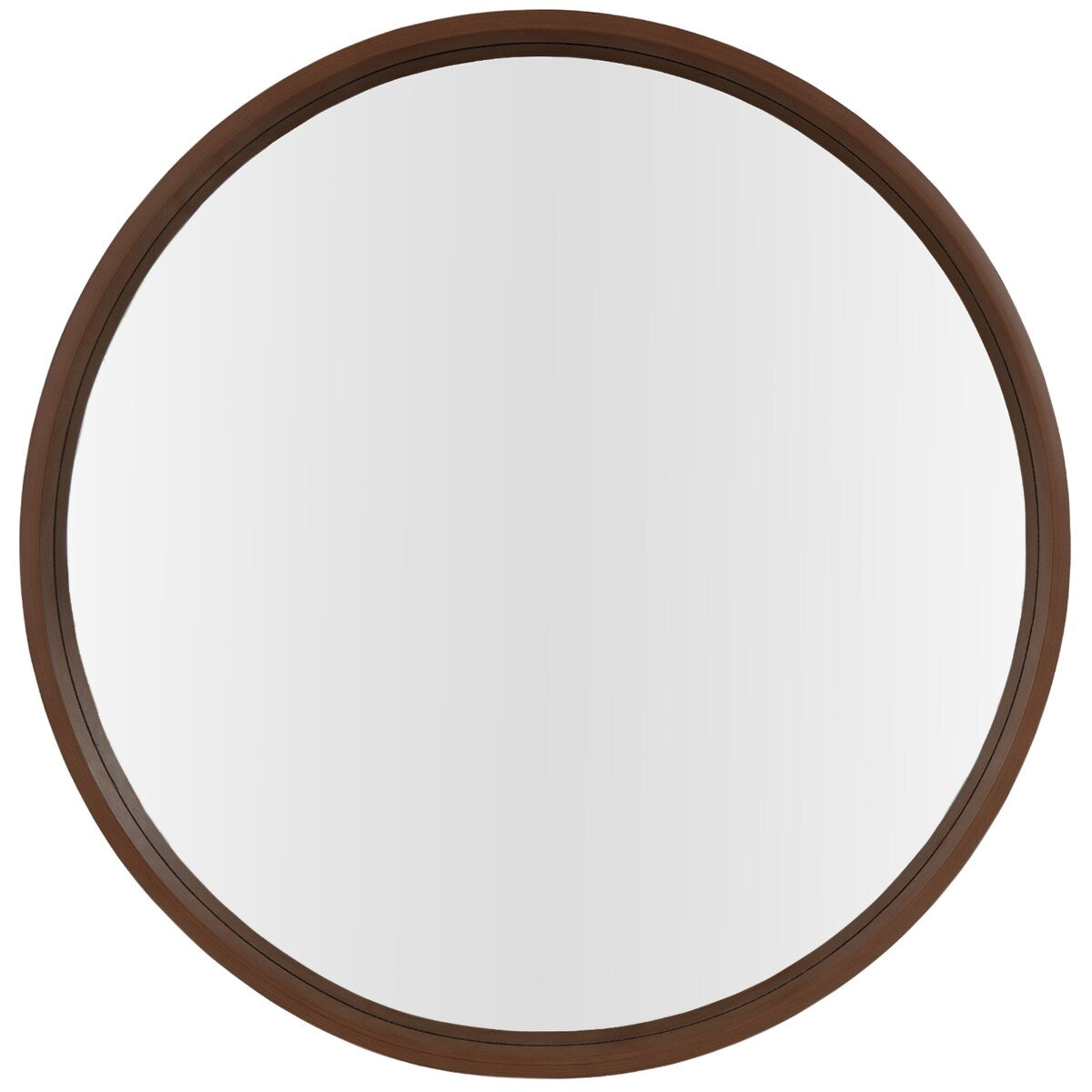 Miroir mural rond classique avec cadre en bois