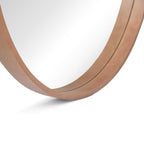 Miroir mural rond classique avec cadre en bois