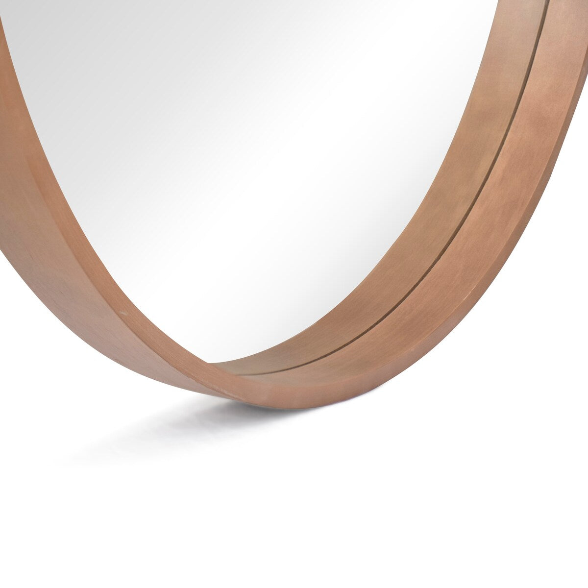 Miroir mural rond classique avec cadre en bois