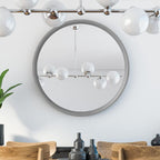 Miroir mural rond classique avec cadre en bois
