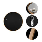 Miroir mural rond classique avec cadre en bois