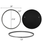Miroir mural rond classique avec cadre en bois