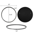 Miroir mural rond classique avec cadre en bois