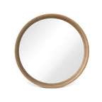 Miroir mural rond classique avec cadre en bois