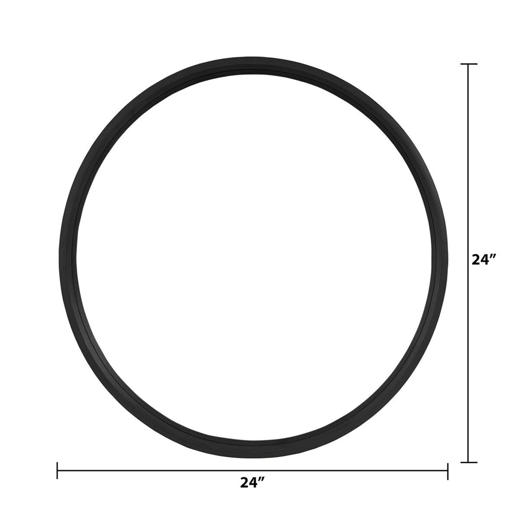 Miroir mural rond classique avec cadre en bois