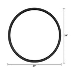 Miroir mural rond classique avec cadre en bois