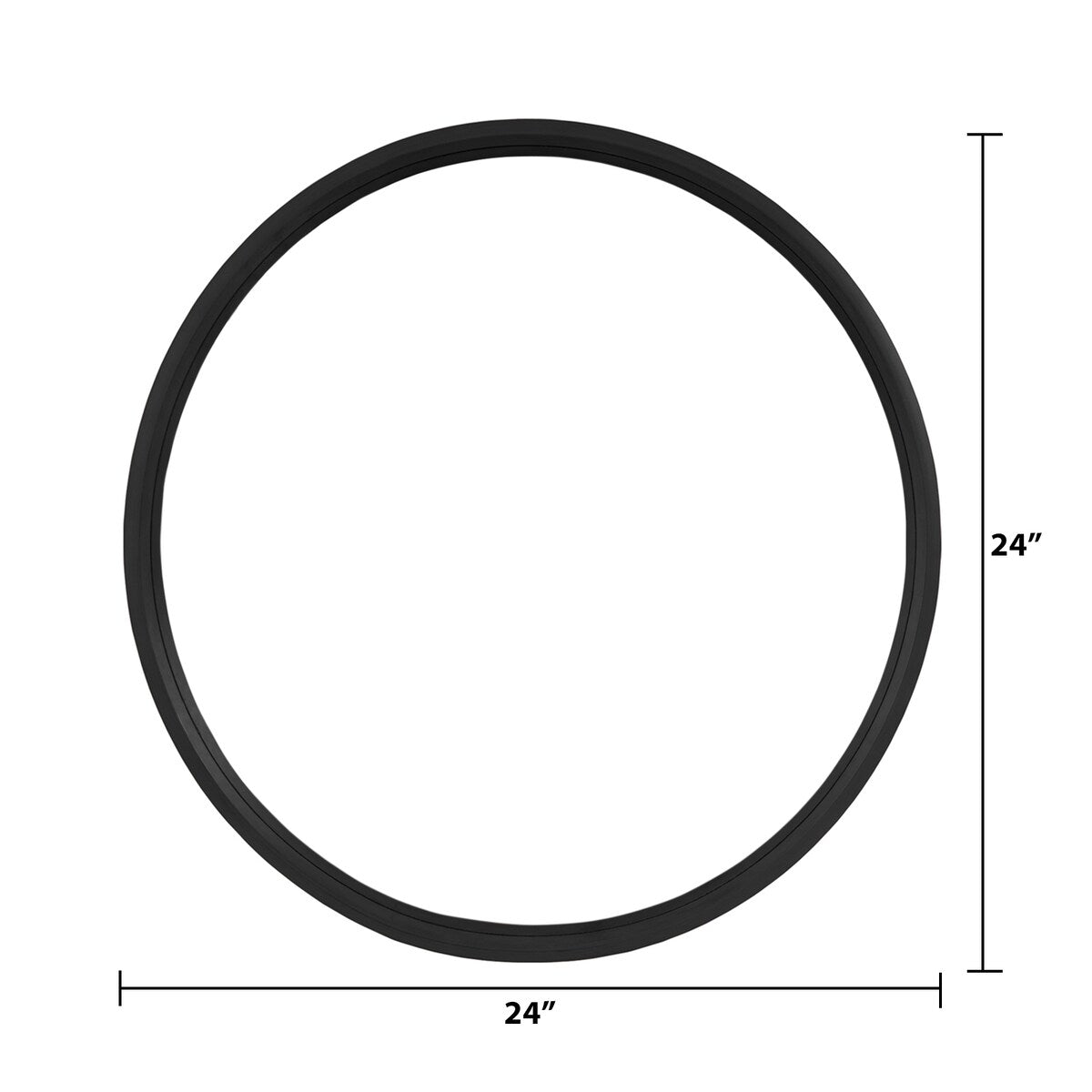 Miroir mural rond classique avec cadre en bois