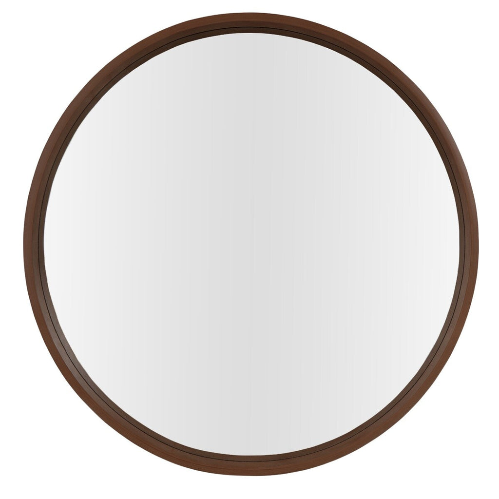 Miroir mural rond classique avec cadre en bois