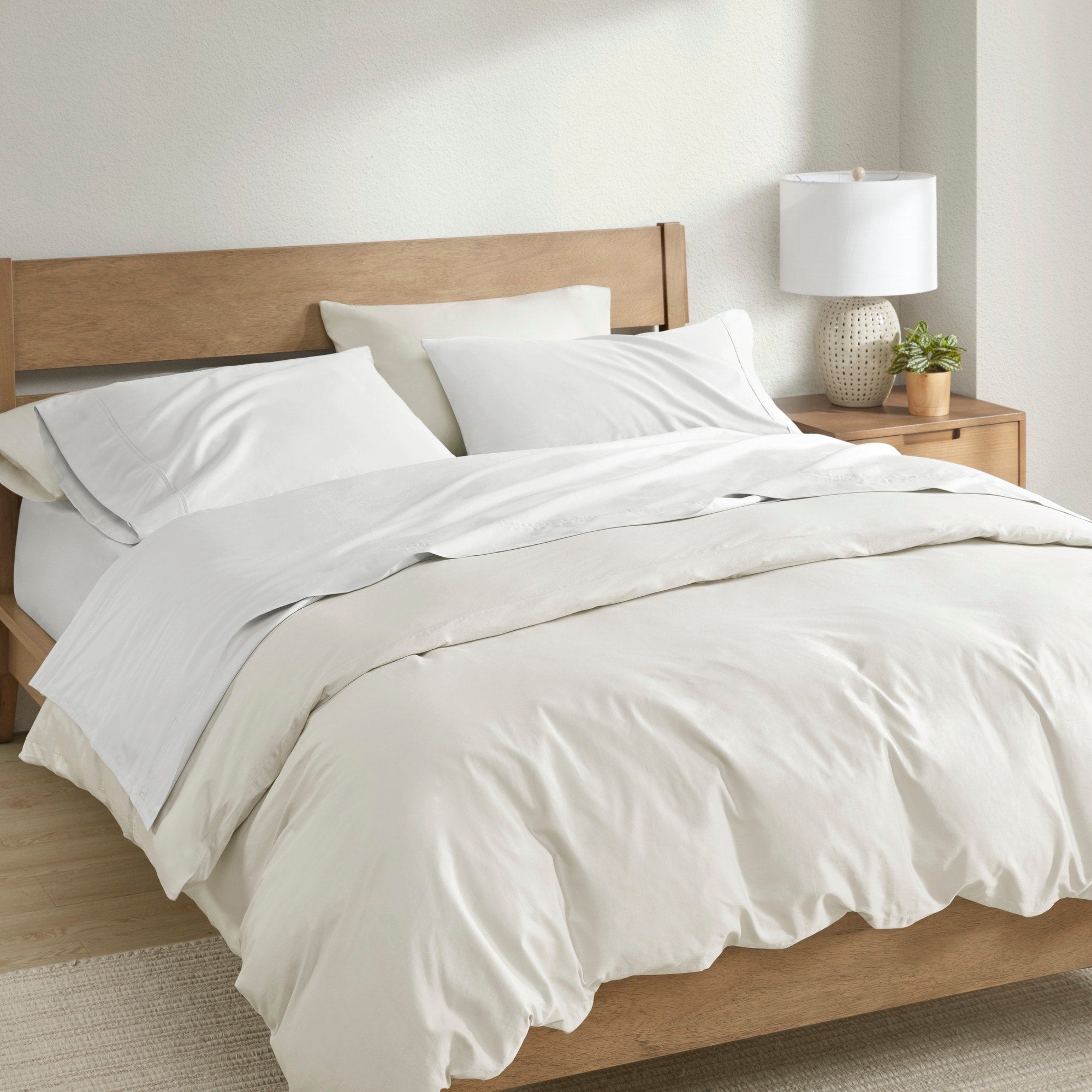 Ensemble de draps en coton Clean Spaces 300 fils BCI