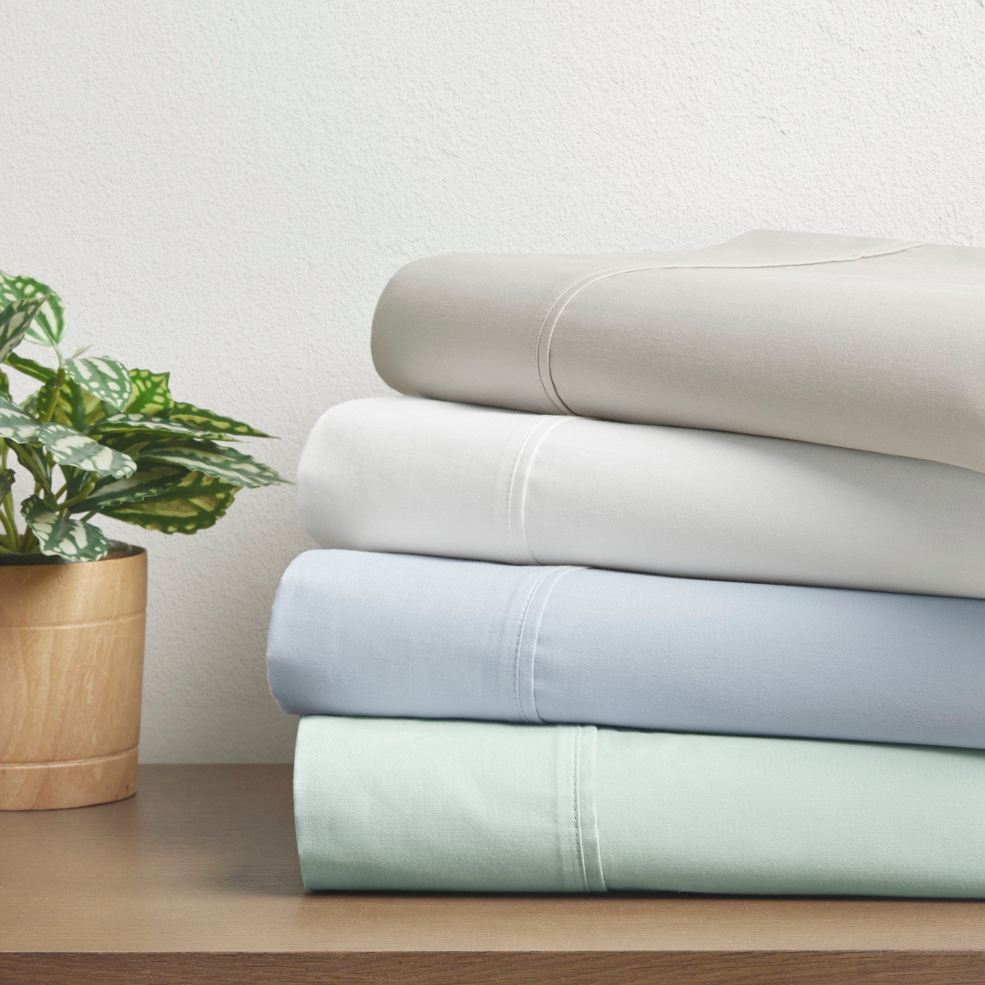 Ensemble de draps en coton Clean Spaces 300 fils BCI
