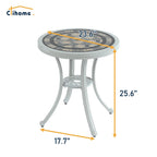 Ensemble bistrot extérieur 3 pièces Clihome en aluminium moulé résistant à la rouille