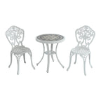 Ensemble bistrot extérieur 3 pièces Clihome en aluminium moulé résistant à la rouille