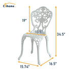 Ensemble bistrot extérieur 3 pièces Clihome en aluminium moulé résistant à la rouille