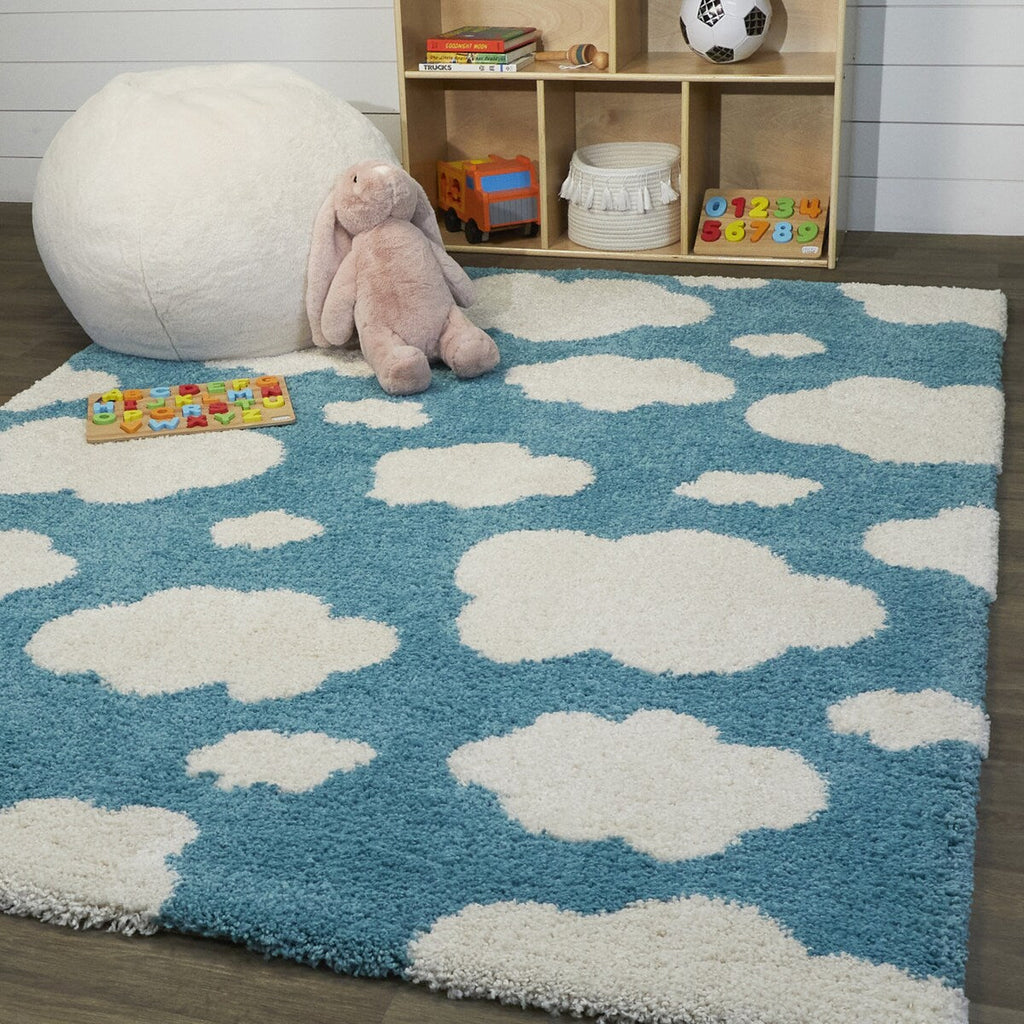 Tapis à poils longs pour enfants Mod-Tod Clouds