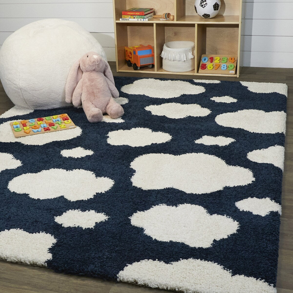 Tapis à poils longs pour enfants Mod-Tod Clouds