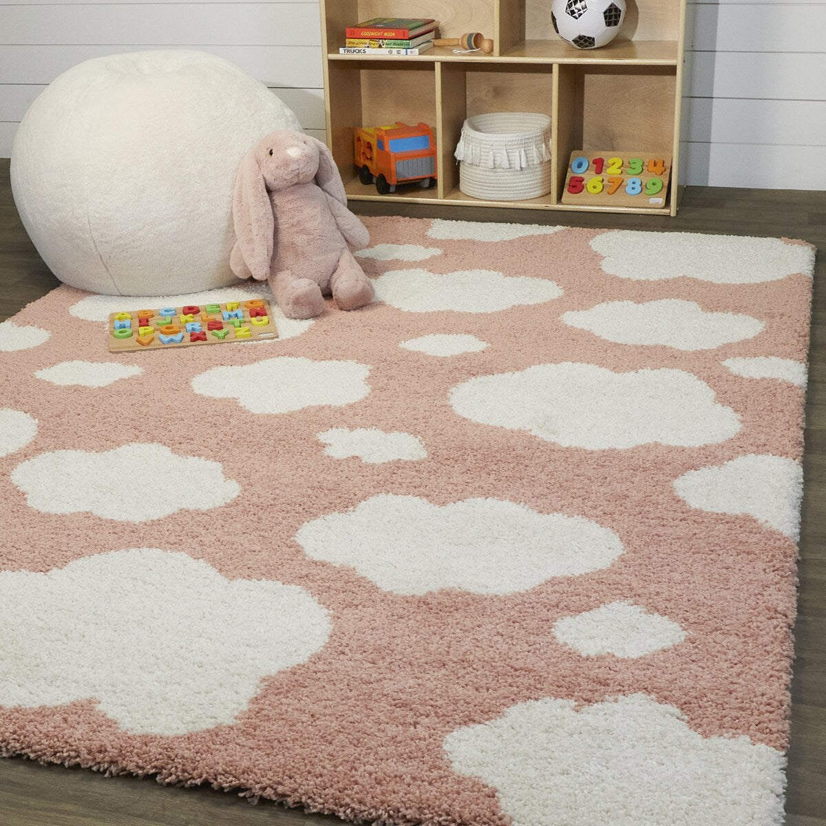 Tapis à poils longs pour enfants Mod-Tod Clouds