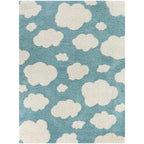 Tapis à poils longs pour enfants Mod-Tod Clouds