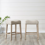 Tabourets de bar sans dossier Barish de The Gray Barn (lot de 2)