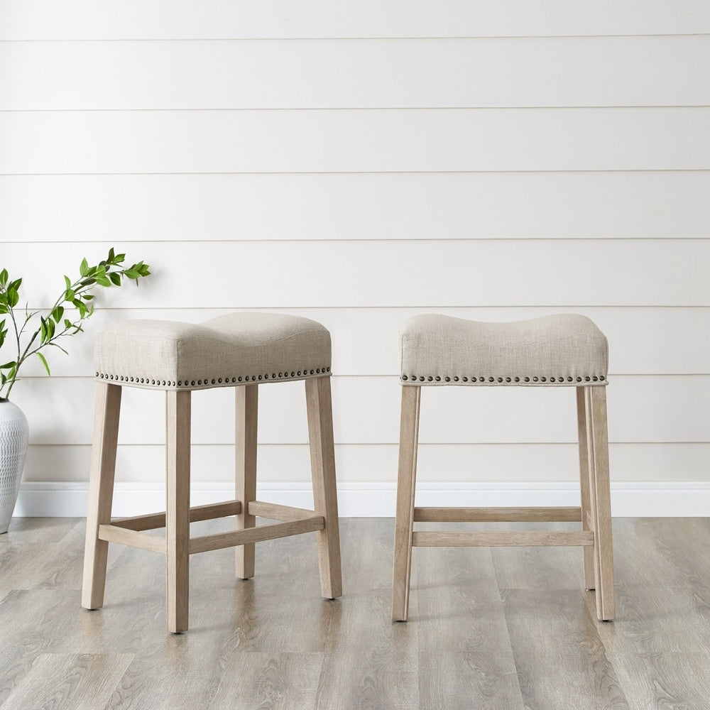 Tabourets de bar sans dossier Barish de The Gray Barn (lot de 2)