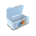 Coffret à bijoux en bois à rayures bleu clair CoTa Global avec étoile de mer – 1,5 m (L) x 7,5 m (l) x 6,7 m (H)
