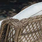 Ensemble de 3 chaises pivotantes en osier pour l'extérieur Rio Vista