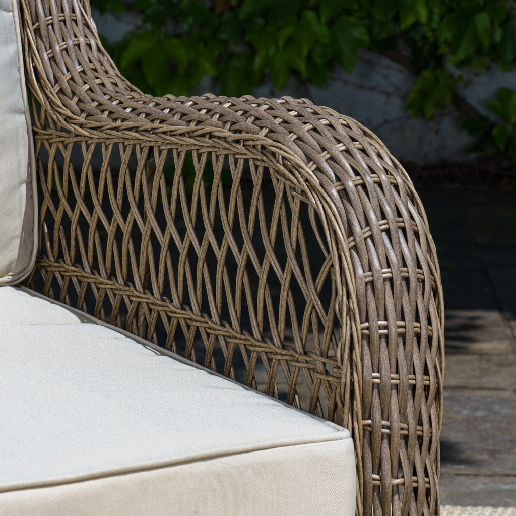 Ensemble de 3 chaises pivotantes en osier pour l'extérieur Rio Vista
