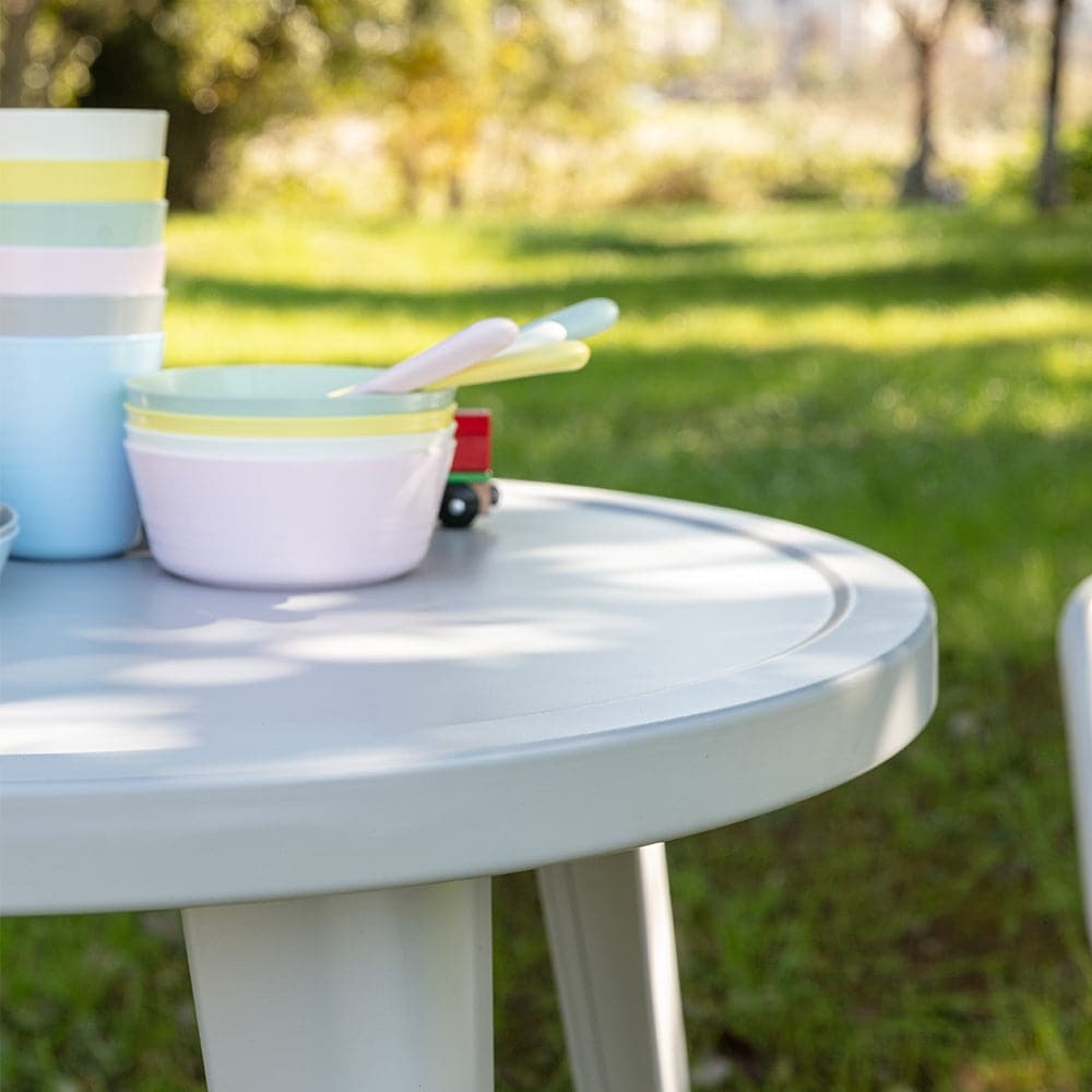 Ensemble table et chaises d'extérieur en métal blanc Coco Kids