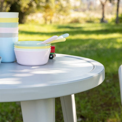 Ensemble table et chaises d'extérieur en métal blanc Coco Kids