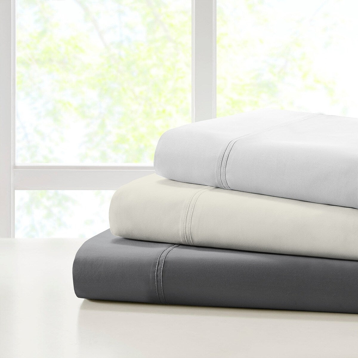 Parure de draps infroissables en mélange de coton de luxe Color Sense 800 fils
