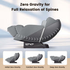 Fauteuil de massage complet confortable avec commande vocale et rouleau chauffant pour les pieds