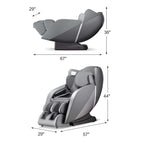 Fauteuil de massage complet confortable avec commande vocale et rouleau chauffant pour les pieds
