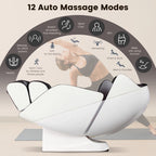 Fauteuil de massage complet confortable avec commande vocale et rouleau chauffant pour les pieds