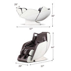 Fauteuil de massage complet confortable avec commande vocale et rouleau chauffant pour les pieds