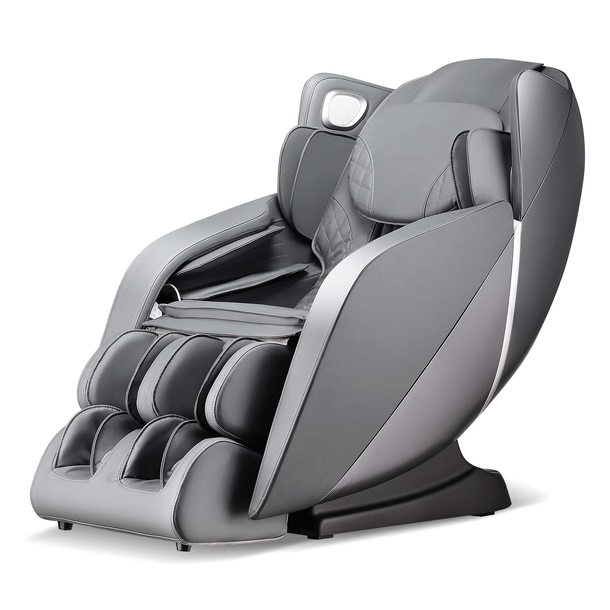 Fauteuil de massage complet confortable avec commande vocale et rouleau chauffant pour les pieds