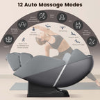 Fauteuil de massage complet confortable avec commande vocale et rouleau chauffant pour les pieds