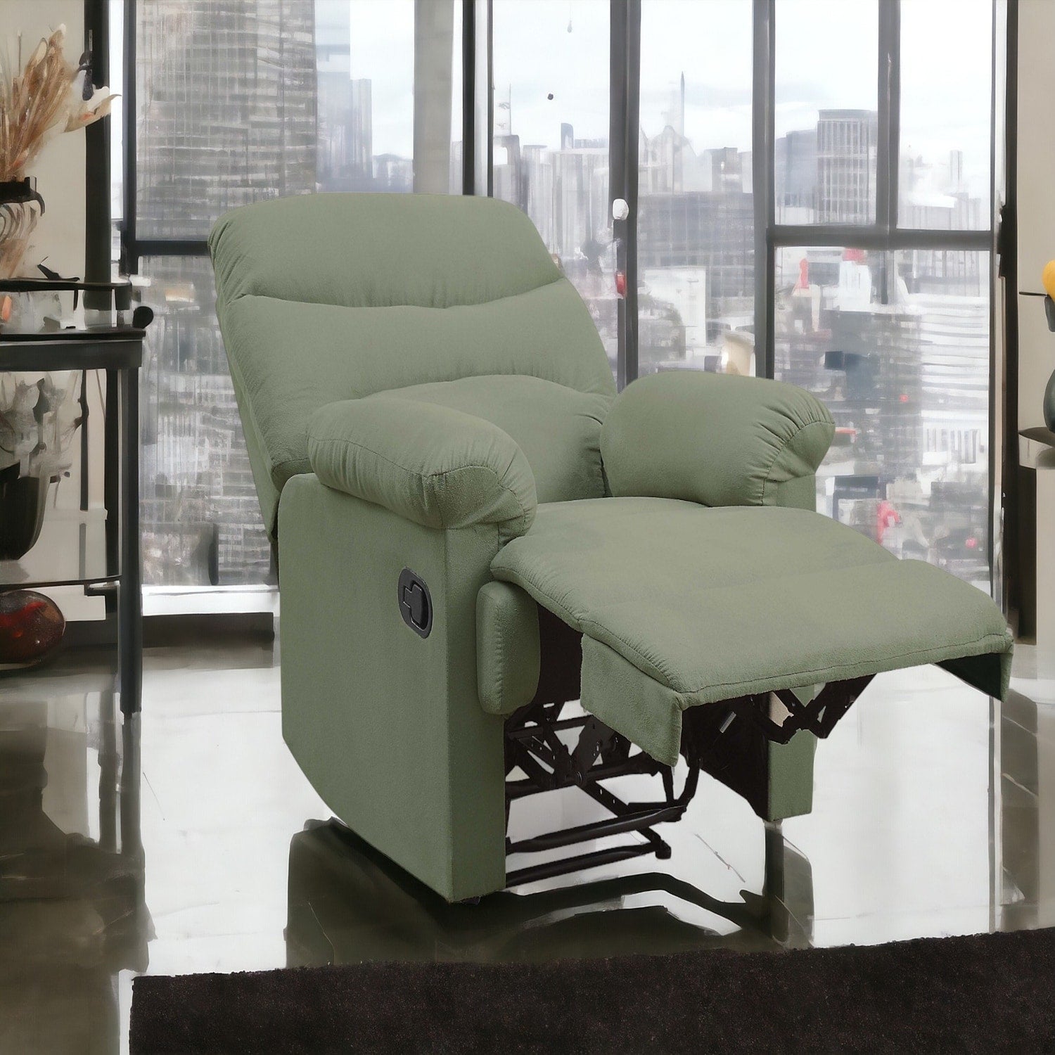 Fauteuil inclinable confortable en microfibre pour des moments de détente