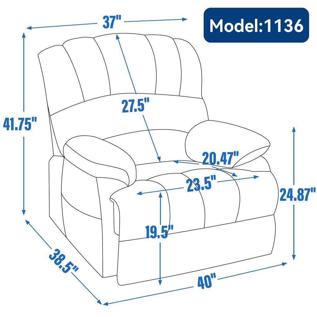 Fauteuil inclinable électrique confortable avec massage avancé