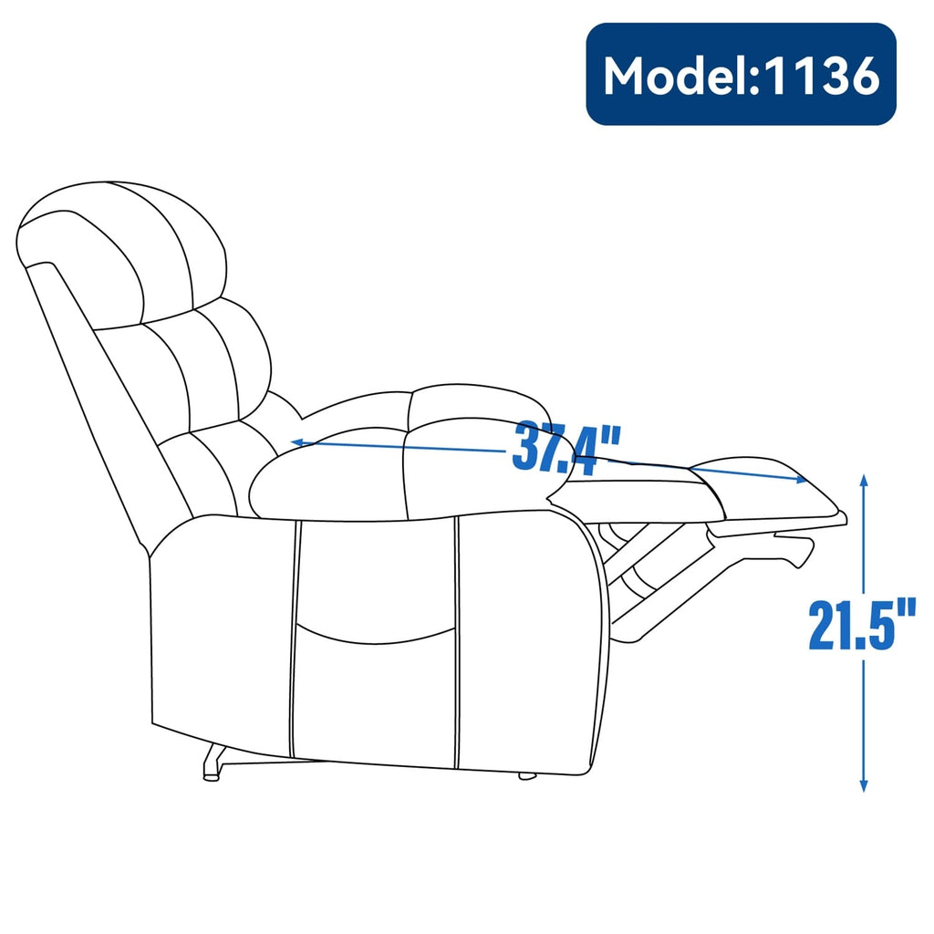 Fauteuil inclinable électrique confortable avec massage avancé
