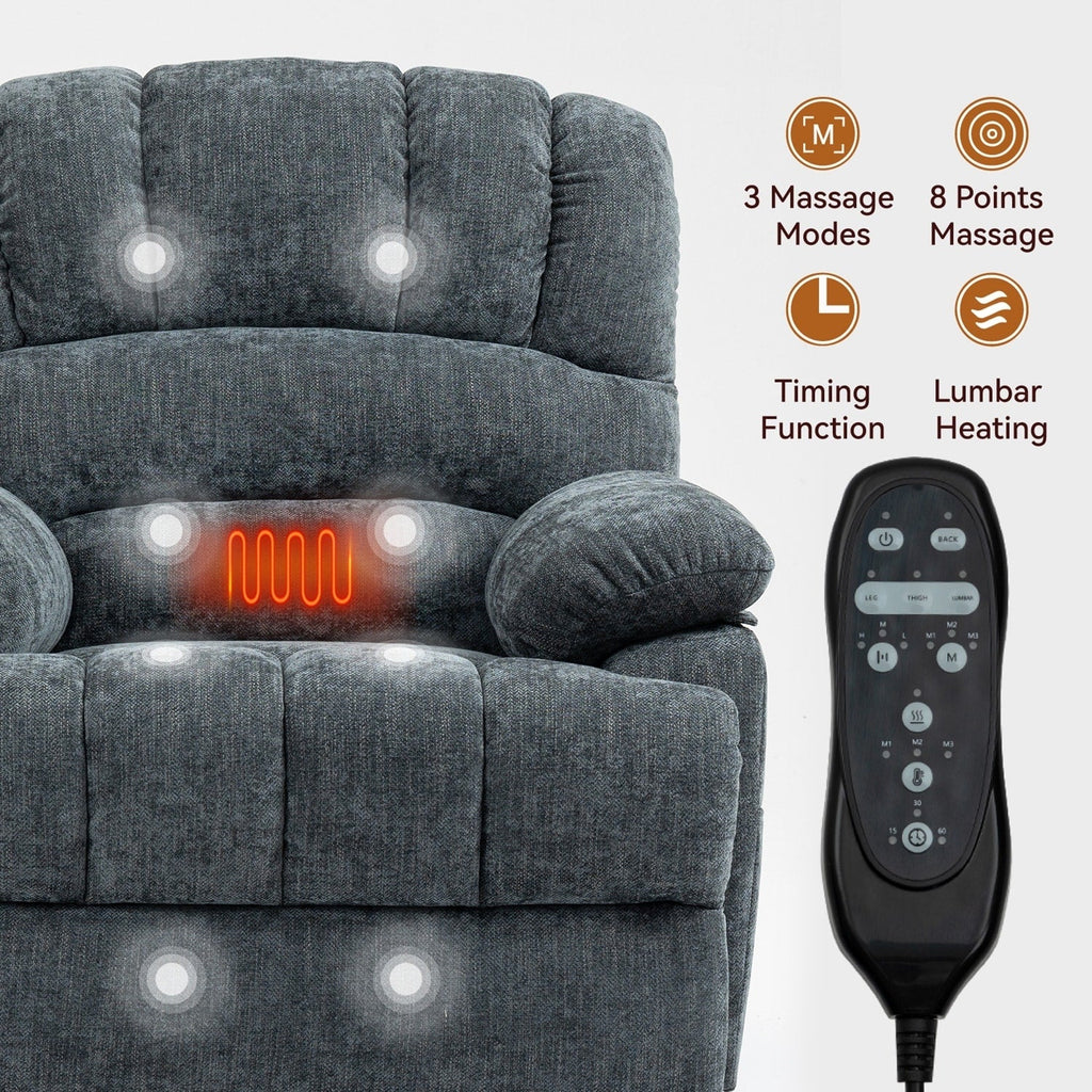 Fauteuil inclinable électrique confortable avec massage avancé