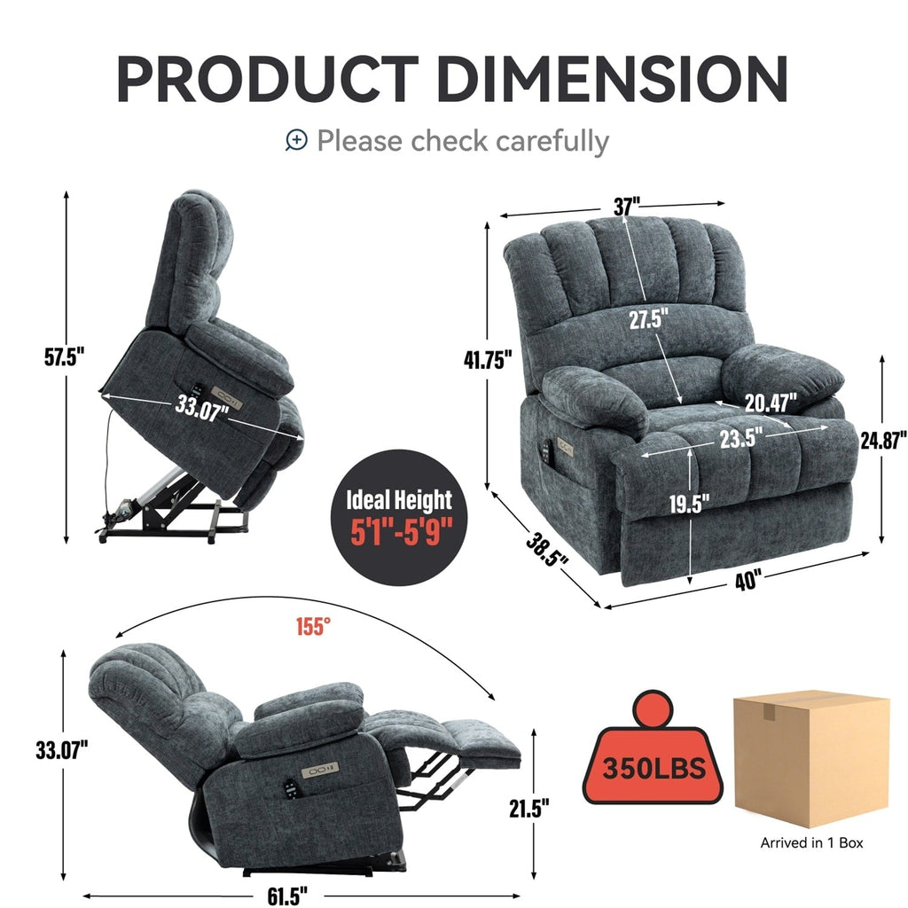 Fauteuil inclinable électrique confortable avec massage avancé