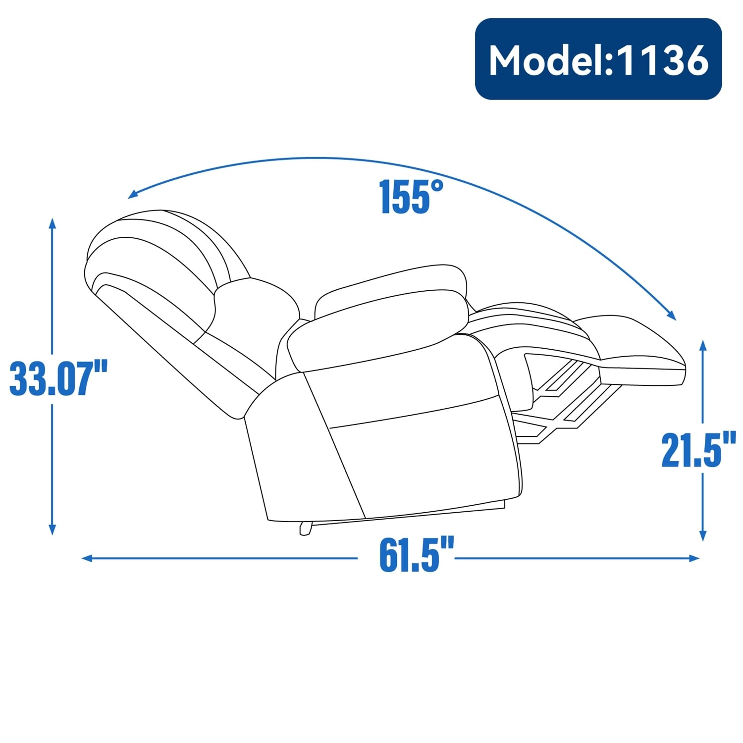Fauteuil inclinable électrique confortable avec massage avancé