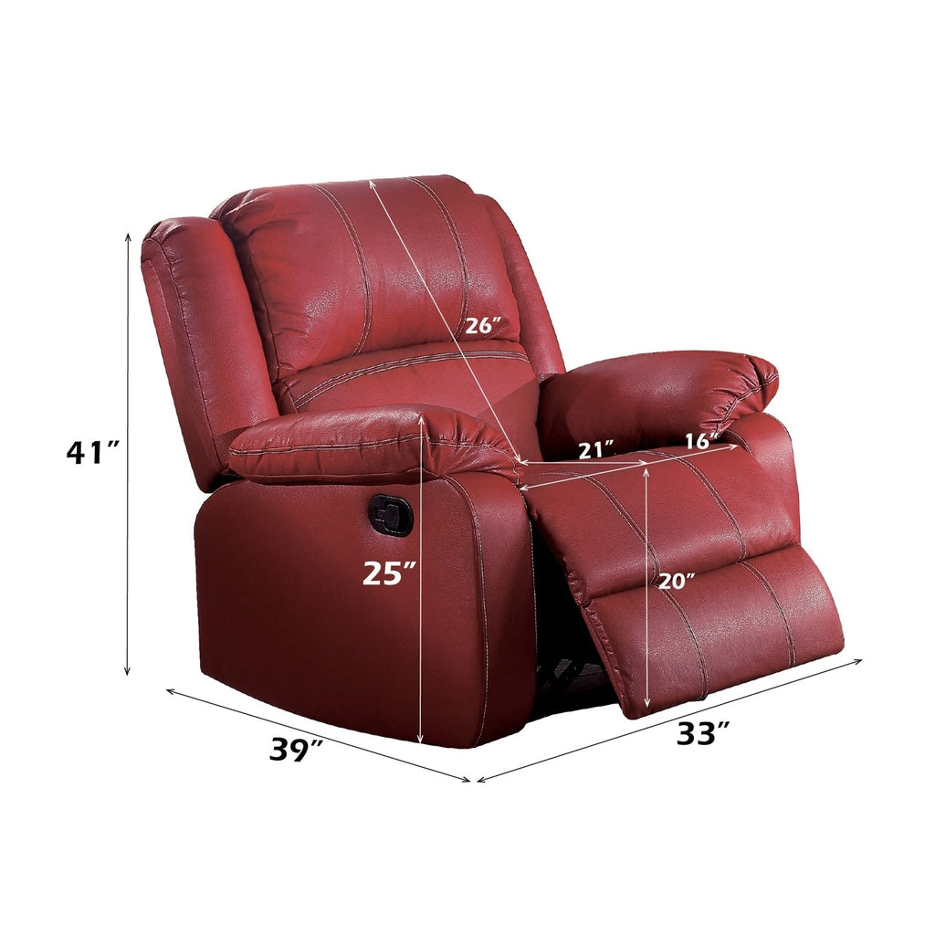 Fauteuil inclinable à bascule confortable en cuir synthétique