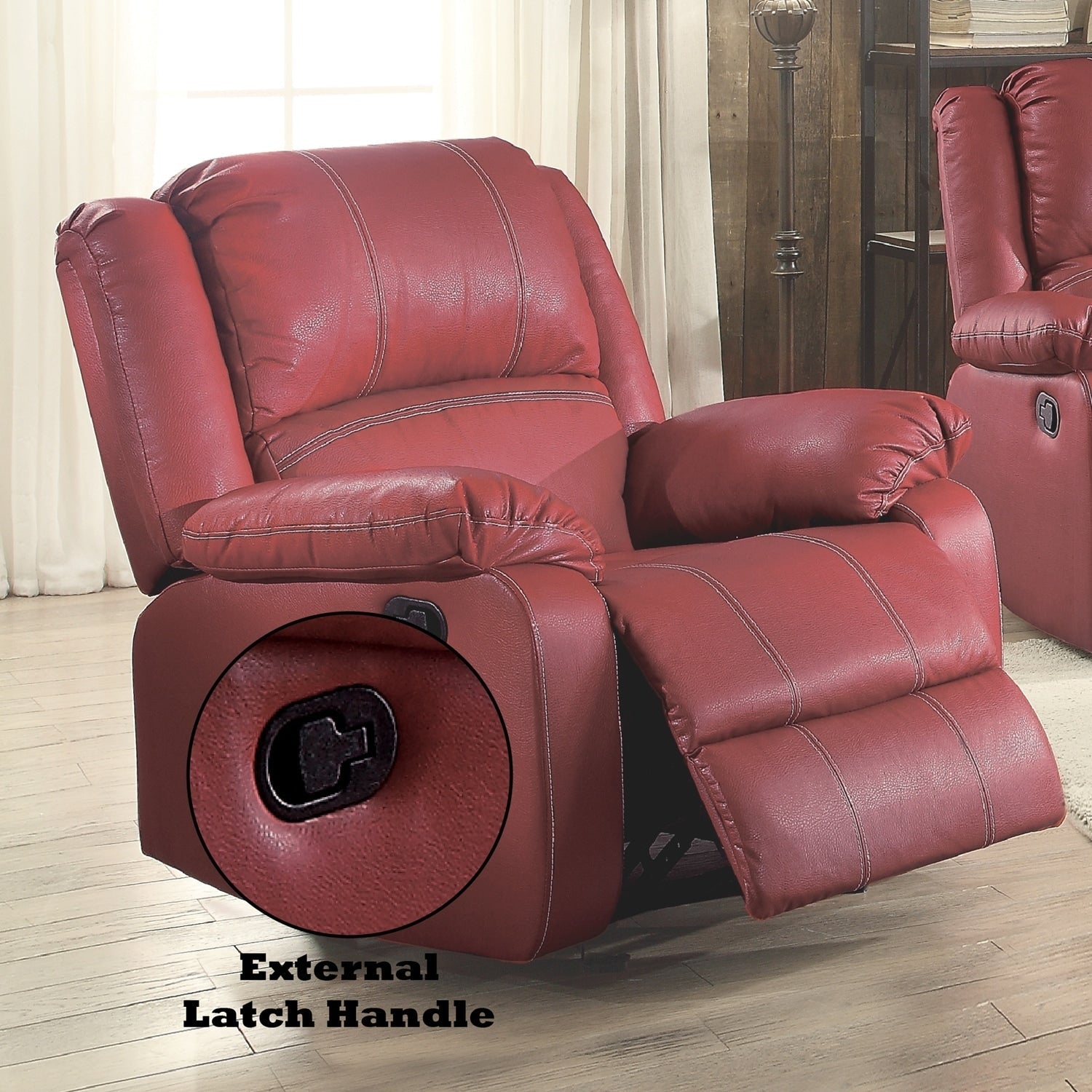 Fauteuil inclinable à bascule confortable en cuir synthétique