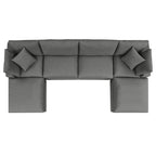 Canapé sectionnel de patio extérieur Commix 6 pièces