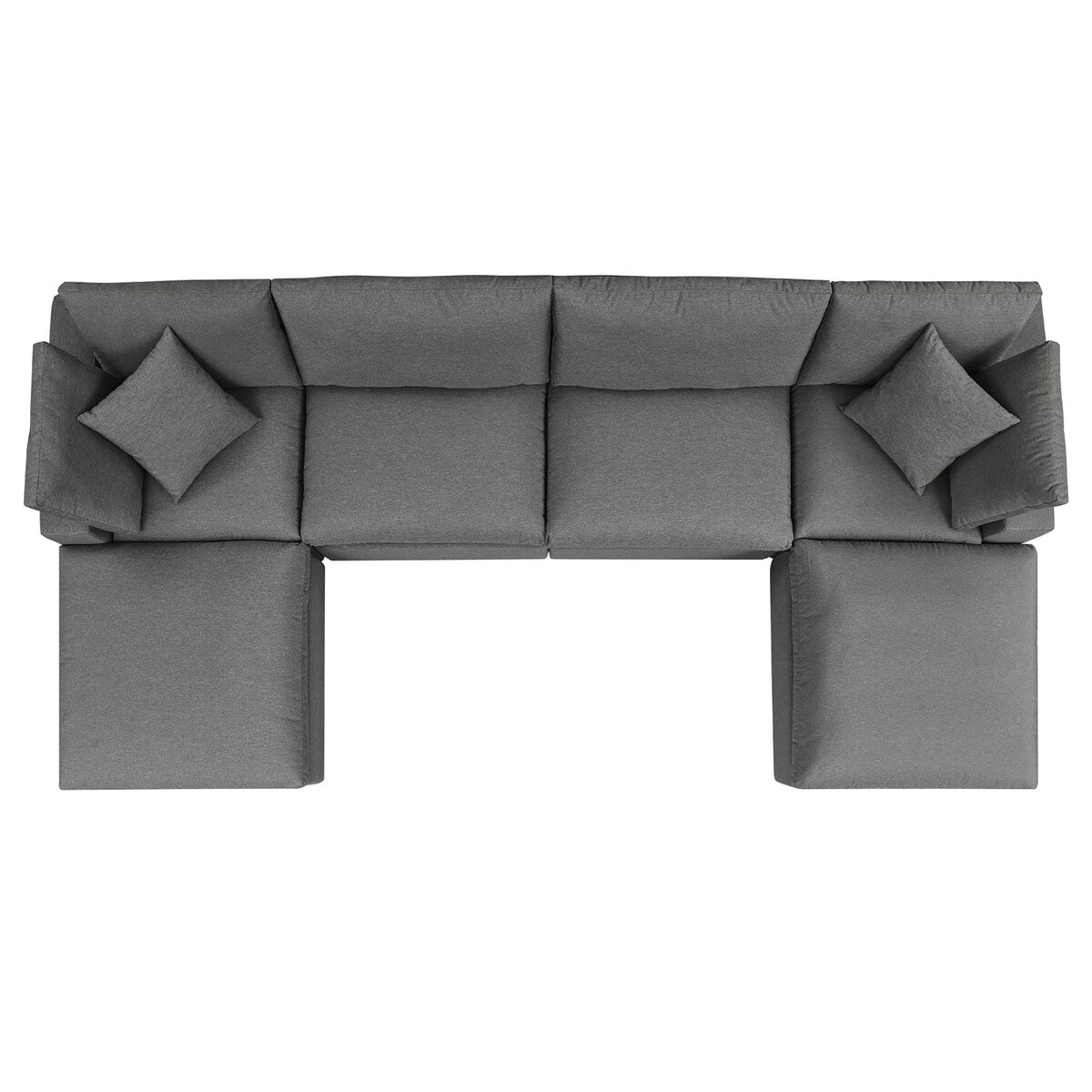 Canapé sectionnel de patio extérieur Commix 6 pièces
