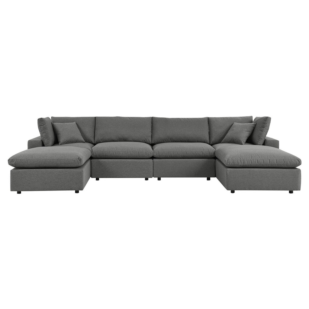 Canapé sectionnel de patio extérieur Commix 6 pièces