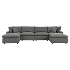 Canapé sectionnel de patio extérieur Commix 6 pièces